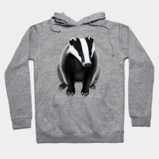 Cute Badger Drawing Hoodie